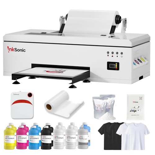 InkSonic R1390 DTF Printer, A3 T-Shirt Printing Machine, C13 Apparel...