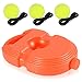 ALLOMN Solo Tennis Trainer Rebound with 3 String Balls, Solo Practice Rebound Ball for Adults & Kids, Portable Tennis Training Equipment for Beginners Sport Exercise, Tennis Rebounder Kit.