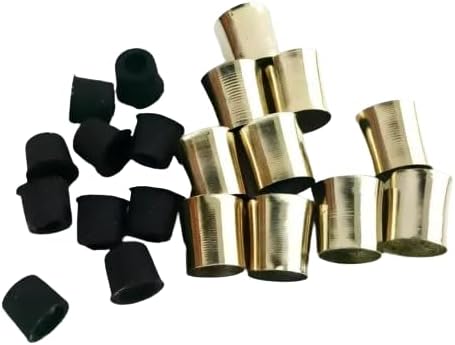 Walking Stick Cane Spare Tips | Set of 10: Enhance and Restore Your Walking Stick | Solid Brass Construction Walking Cane Tips | Vintage Cane Accessories