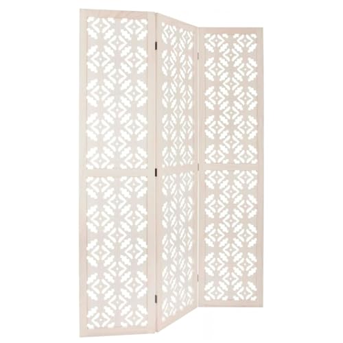Hogar y Mas BIOMBO Separador Decorativo Madera Blanco 170X120CM