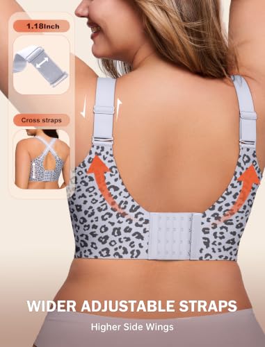 Image of LetsJoli Bras for Women Supportive Wireless Push Up Bra Full Coverage No Underwire Seamless Plus Size for Older Women