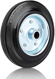 AllRight Wheelbarrow Tyre 8 inch Wheelbarrow Wheels Trolley Replacement Wheel Solid Rubber Tyre for Garden Trolley Sack Truck Hand Trolley Cart