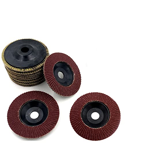 Angle Grinder Discs 10pc 60/80/120 Grit Hole Dia 16mm Abrasive 100mm Polishing Grinding Wheel Quick Change Sanding Flap Disc for Grit Angle Grinder,10pc grit 60 polishing(10pc grit 120)