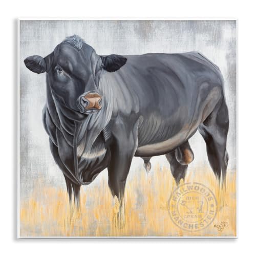 Stupell Industries 'Stoic Cattle Farm Portrait'| Wall Plaque Art