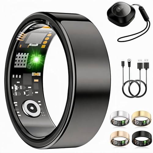 Smart Ring Fitness Tracker for Women Men without Subscription Black,11
