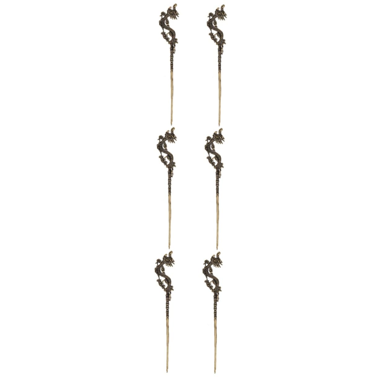 FRCOLOR 3er-set Retro-haarnadeln Für Damen Haarschmuck Teekulturnadel Vintage-stil Haarnadeln Han-kleidung Mehrzweck-haarnadeln Antik-messing Kunsthandwerk Haarschmuck 2 Stück X 3