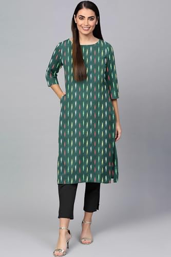 Image of Cotton Pochampally ikat unstitched blouse, Kurthi, long frock fabric material for women (1 meter, 2 meters & 3 meters)