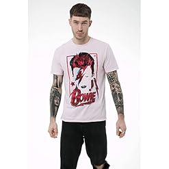 David Bowie Amplified Collection – Aladdin Sane Homme T-Shirt Manches Courtes Anthracite S - Les Beatles, Paul McCartney, John Lennon, RIngo Starr, George Harrison David Bowie Amplified Collection - Aladdin Sane Homme T-Shirt Manches Courtes Anthracite S – Image 4