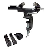 Robuster 80mm Werkbankschraubstock mit 360° drehbaren Teller und Schutzbacken