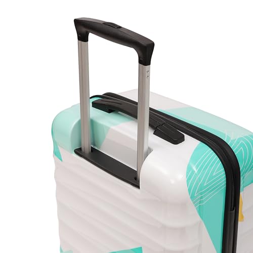 Image of YAYAVAR Mexico Textured Polycarbonate Hard-Sided Luggage Bag | Large Check-in Trolley with 4 Spinner Wheels, Number Lock, Scratch Resistant, Water Resistant