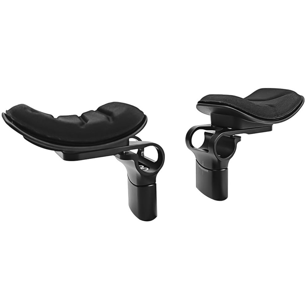 EasyByMall Triathlon Lenkerpolster TT Aerobar Ellenbogenauflagen Softschaumkissen für Schnellspannstangen Schwarz 2er-Pack
