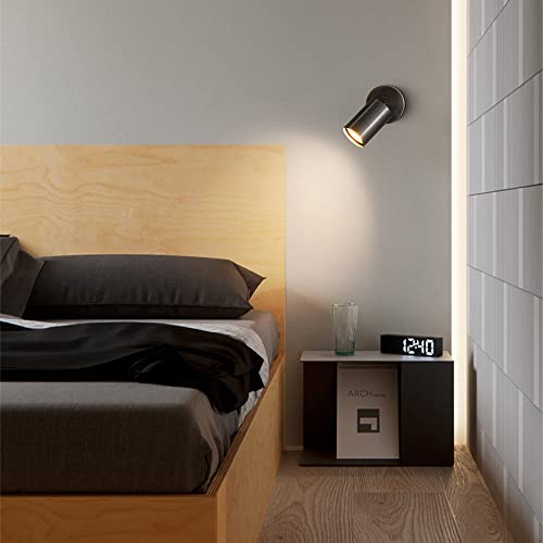Applique Murale Liseuse en Métal Noir Orientable pour Tête de Lit