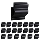 UMCHU 21 Stück Schwarze Schilder-Clips, Etikettenhalter, Abnehmbare Label Halter, Korb Etiketten Clips wiederverwendbar für Lagerung Korb Speisekammer Küche Buffet Backen, Verkauf
