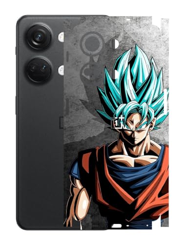 Image of AtOdds - Compatible for ONEPLUS NORD 3 (5G) Mobile Back Skin Sticker - Lamination - Film Wrap (Coverage - Back+Camera+Sides) (Design - Goku)