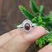 Natural Red Garnet Gemstone Ring | Pure 925 Sterling Silver Ring | Handmade Vintage Boho Statement Design Ring | Silver Jewellery Gift for Girlfriend (5.5)