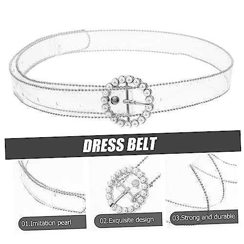 Adjustable Dress Decorative Waist Belt for Women Elegant Transparent Pearl Accent Sash Belt for Wedding Dresses and Casual Outfits Lightweight Comfortable Fashion Accessory2