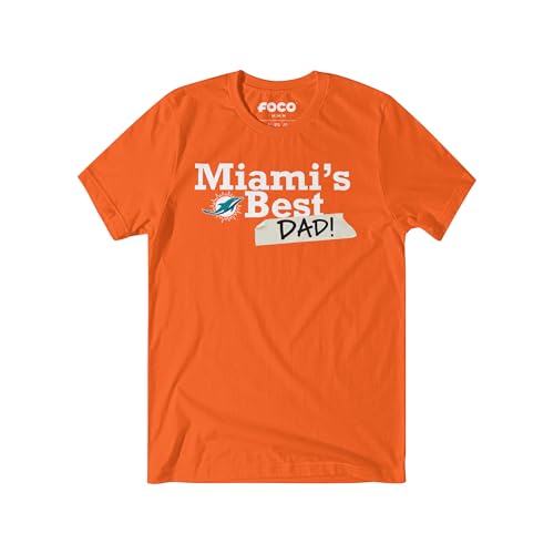 FOCO Miami Dolphins NFL Mens Worlds Best Dad T-Shirt - Orange - XXXL