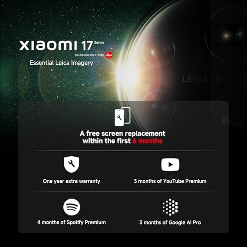 XIAOMI 17 Ultra, Smartphone 16+512 GB, Leica 200MP 75–100mm Telephoto, LOFIC HDR Techonology, HyperAI, Starlit Green, Manufacturer warranty 2 years + 1 year extra, Charger Not Included