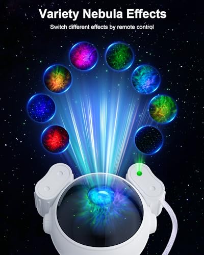Image of Fussion Astronaut Galaxy Projector for Bedroom, Star Projector Galaxy Light with Remote and Timer, Nebula Night Light Space Projector for Ceiling, LED Galaxy Lamp Room Decor for Adults Kids Children