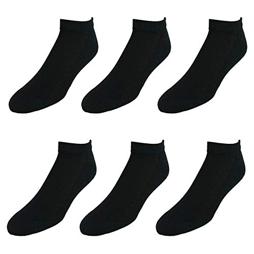 Hanes Men's Cushion No-Show Socks 6-Pack, Black2