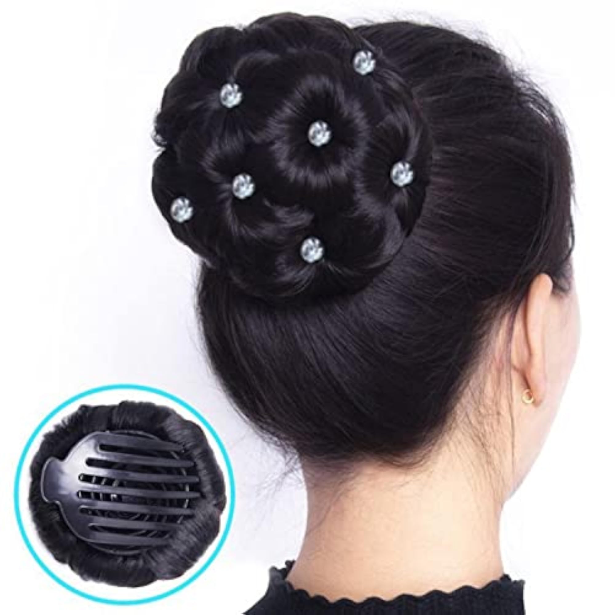 Messy Curly Hair Claw Bun Hairpieces