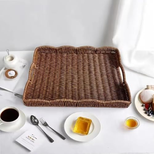Plateau de boisson rustique anti-basculement pour canapé et lit