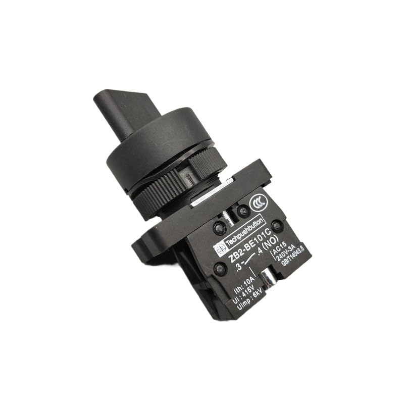 EZZON XB2-ED21 XB2-ED25 XB2-ED33 XB2-ED33 2/3 Positions 1N0/1NC&1NO/2NO Latching Self-Locking/Momentary Selector Push Button Switch(XB2-ED33,Self-Locking)