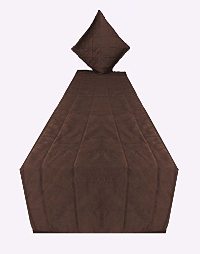 Quilted Bed Runner - Chocolate Brown Bed Scarf Long Side Runner Throw King/Queen/Twin Size With Decorative Cushion Cover Polyester 20" Wide X 86" Long (50 Cm X 218 Cm) #TOP1