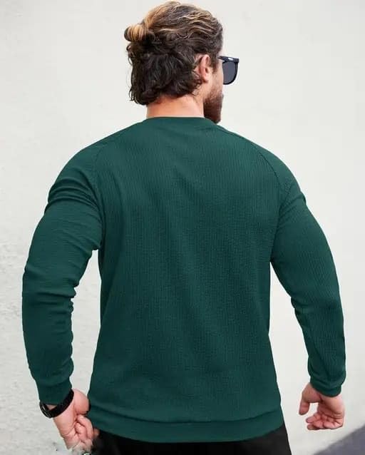 Image of Men's Stripped Full Sleeve Polycotton T-Shirt| Comfortable, Breathable, Lightweight & Stylish