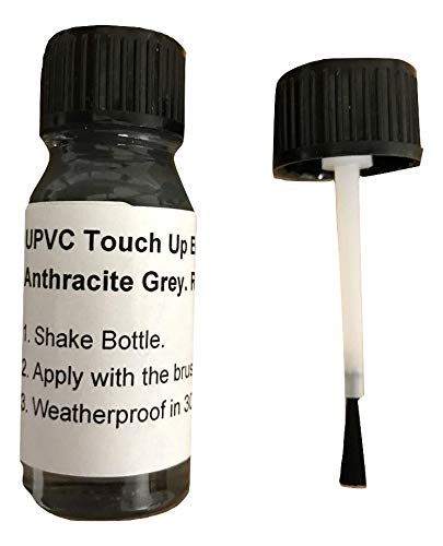 1 x 10ml UPVC Anthracite Grey RAL 7016 Touch Up Paint for: UPVC Windows, Doors, GRP, Fibreglass, Hard Plastic etc