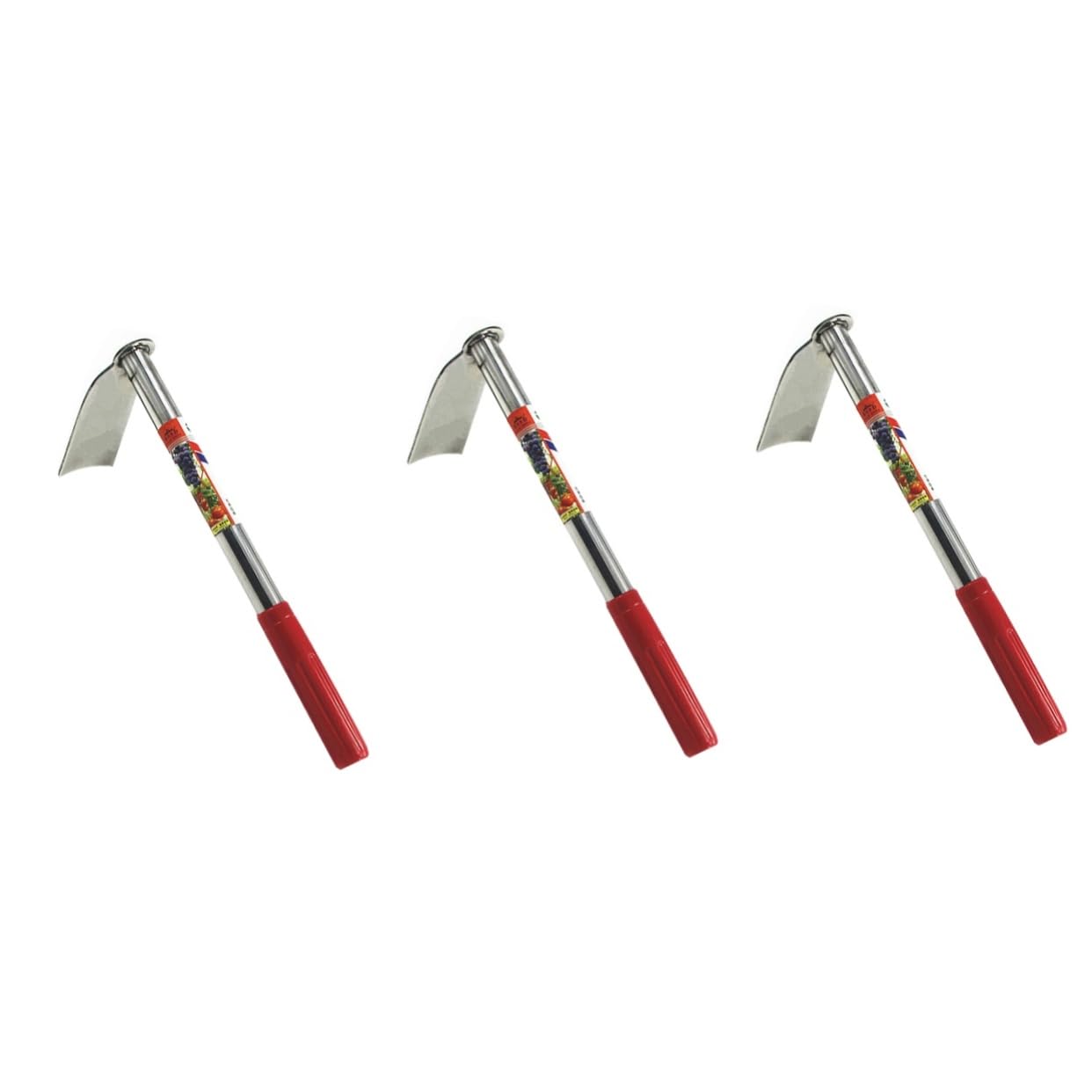 Sosoport 3 Piezas azada de jardín farmina Accesorios para motoazada jardineria Accesorios Herramienta Cuchilla Rastrillo Azadas ferramentas Accesorios de jardín pequeña azada de Acero Rojo
