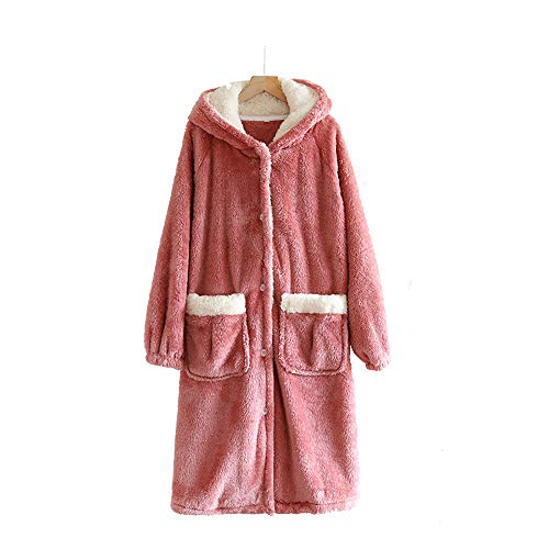Chemise de nuit longue pour femmes frileuses, peignoir à capuche en peluche