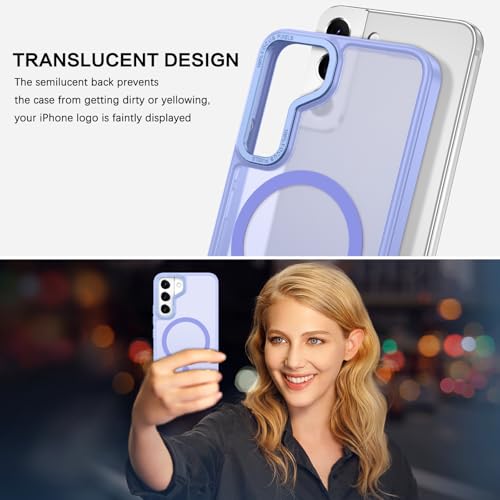Image of BENTOBEN for Samsung Galaxy S22 Case, Galaxy S22 Magnetic Case [Compatible with MagSafe] Translucent Matte Slim Shockproof Women Men Protective Case Cover for Samsung Galaxy S22 6.1 inch, Lavender