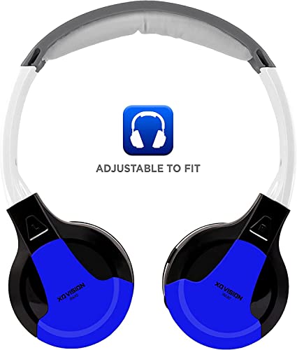 Xo Vision Ir630Bu Universal Ir Wireless Foldable Headphones - Blue Wireless Bluetooth-Enabled Lightweight Portable For Iphone, Car, Kids Wireless Headphones For Universal Car Entertainment System #TOP1