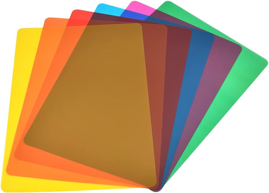 Juliyeh 6Pcs A4 Color Bookmark Guide Sheet Dyslexia Reading Aids Highlight Strips Colors Guided Reading Overlay Reading Tracking Ruler Reading Aid for Dyslexia People, Reduce Visual Stress, QG-015