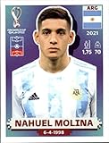 2022 Panini World Cup Qatar Sticker #ARG6 Nahuel Molina Group C Argentina Mini Sticker Trading Card