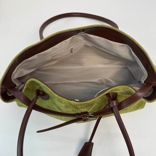 Suede Vintage Underarm Bags Large Belt Top Handle Handbag Shoulder Bag Work Casual Travel2