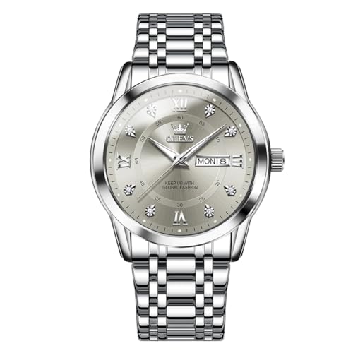 Montre cadeaux pour hommes OLEVS avec parfum et coffret luxe quartz en acier