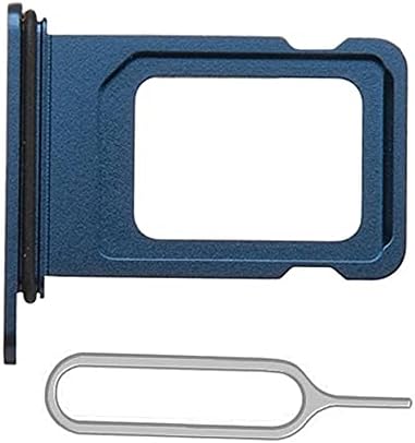 Premium Dual SIM Card Tray Slot Compatible with iPhone 12 Pro Max (Pacific Blue, Dual SIM) Including Rubber Ring and SIM Pin