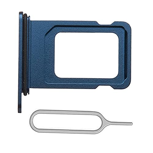 Premium Dual Sim Card Tray Slot Compatible With Iphone 12 Pro Max (Pacific Blue, Dual Sim) Including Rubber Ring And Sim Pin #TOP7