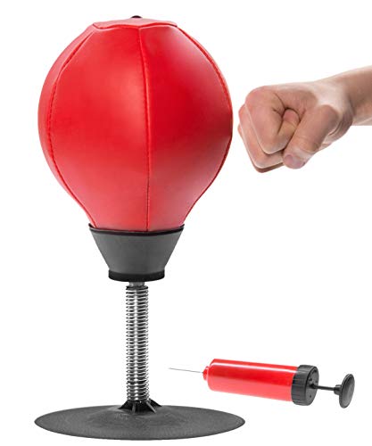 VAT19 Desktop Punching Bag, Stress Relief for Adults, Desk Office Toy, Pump Equipped, Great Gift for Co-Workers