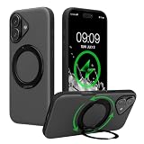 Ya en manzanajugosa.com: kwmobile Funda con Anillo Soporte 360° para Apple iPhone 17 - Carcasa rígida con Soporte Giratorio - Compatible con MagSafe - Negro