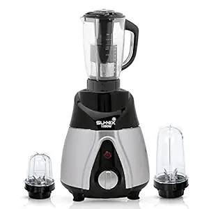 Su-mix BTRBMA21 1000Watts Mixer Juicer Grinder with 3 Jars (1 Juicer Jar, 1 Large Bullet and 1 Small Bullet) - Black