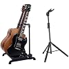 GUITTO GGS-12 Multi Guitar Rack Stand Foldable & GGS-06 Universal Portable Adjustable Folding Hanging Guitar Floor Stands