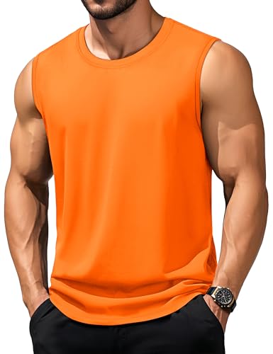 TACVASEN Tank Top Herren Baumwolle Gym Ärmelloses Shirt Sport Muskelshirt Fitness Tanktop Funktionsshirt Atmungsaktiv