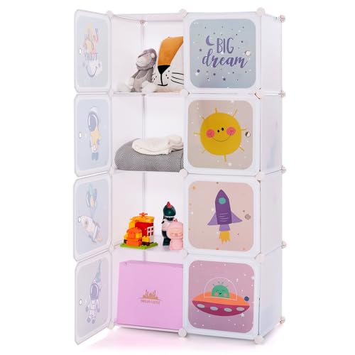 INFANS Kids Wardrobe with Cubes and Hanging Sections