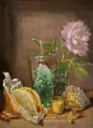 Décor cuisine moderne avec tableau nourriture rétro hamburger frites en toile - 2