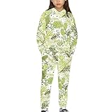 ORGYPET Boys Jogging Suits Youths Pullover Sweatshirts M 2024 Trendy Fashionable Versatile Kids Sweatsuit Youths Oversized Sweatshirt Keep Children Fresh All Day Long, Christmas Leaf