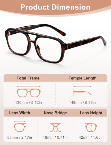 Image of Madison Avenue Retro Aviator Blue Light Glasses for Women Men