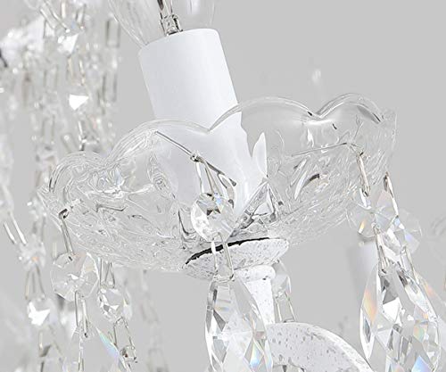 Chandelier cristal rétro blanc suspendu pour plafond et bar - 2